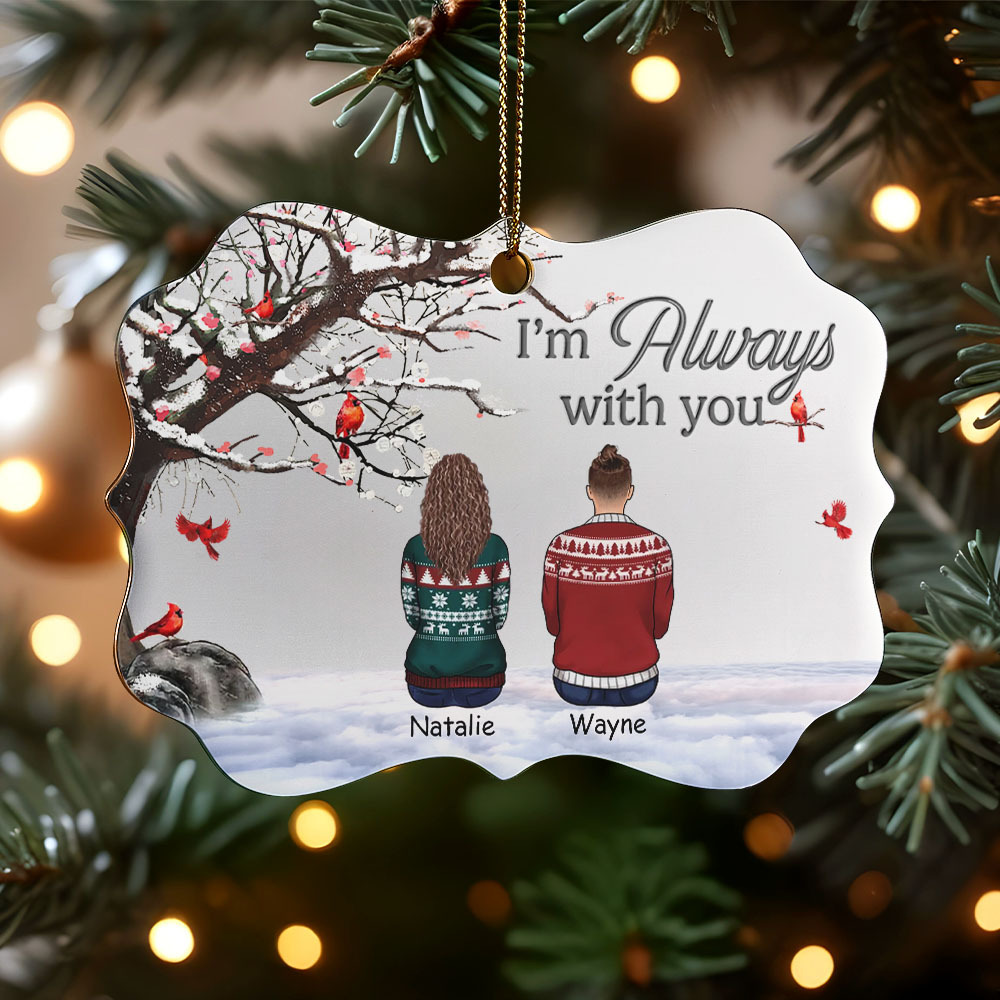 Personalized Christmas Ornament with Name Stainless Steel Ornament Gift for Family