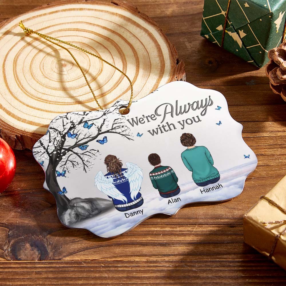 Personalized Christmas Ornament with Name Stainless Steel Ornament Gift for Family