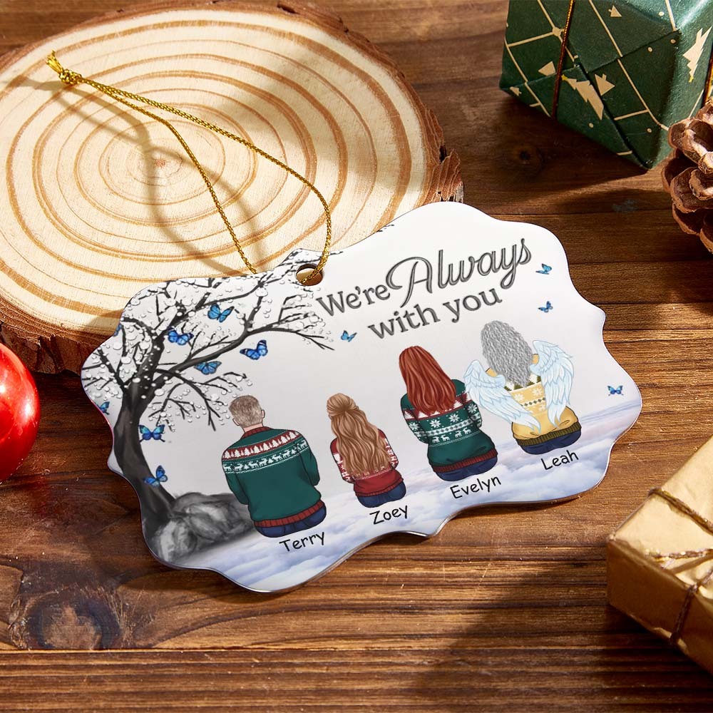 Personalized Christmas Ornament with Name Stainless Steel Ornament Gift for Family