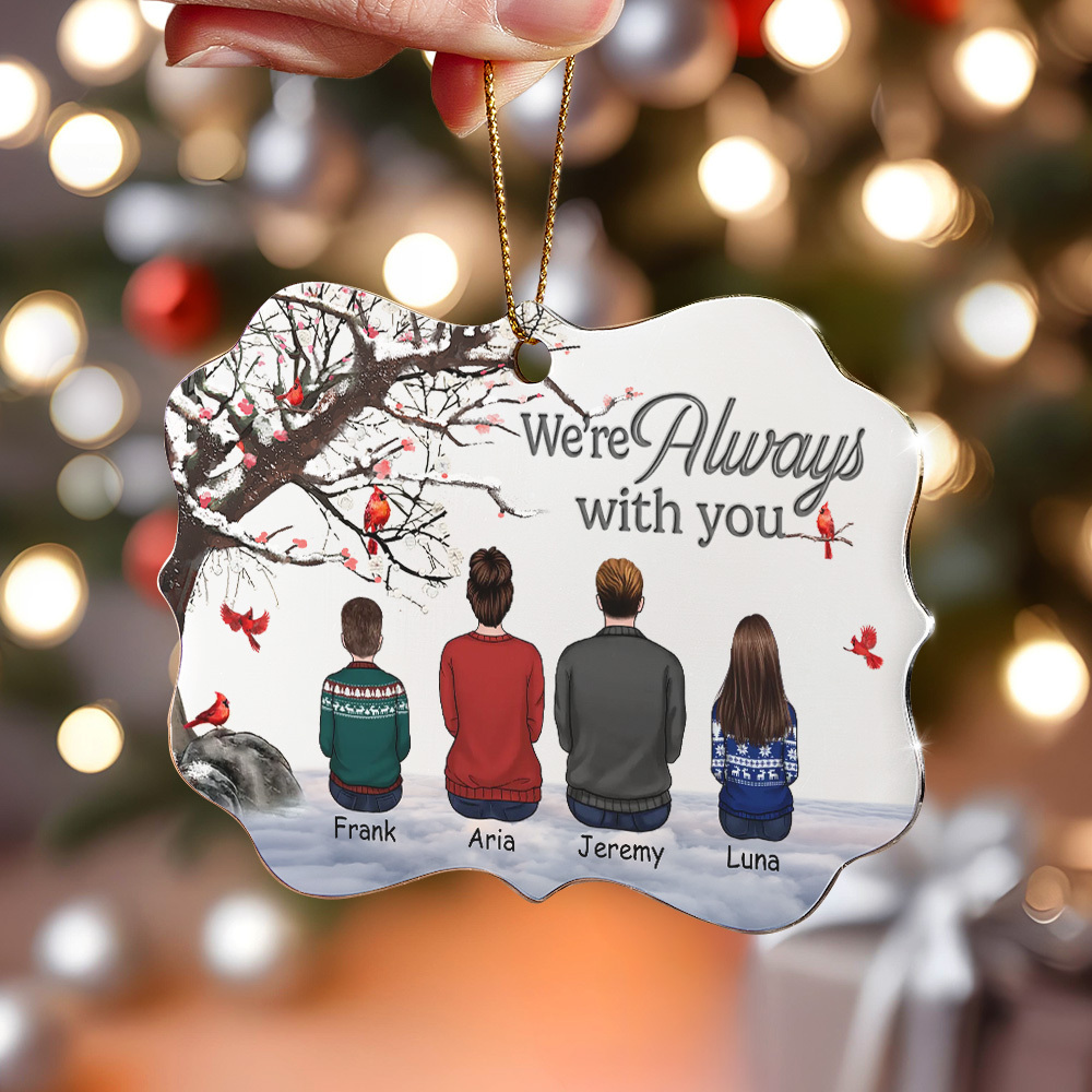 Personalized Christmas Ornament with Name Stainless Steel Ornament Gift for Family