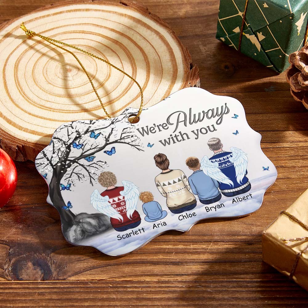 Personalized Christmas Ornament with Name Stainless Steel Ornament Gift for Family