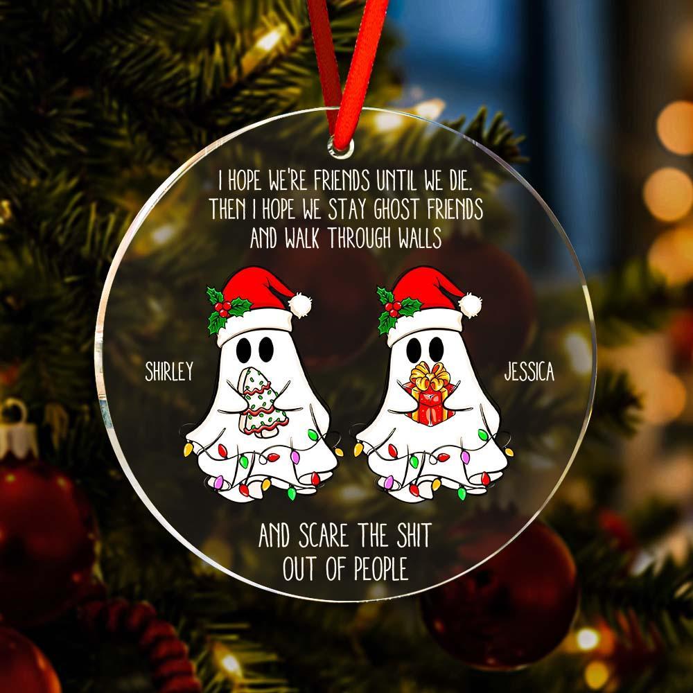 Ghost Friends Funny Christmas - Personalized Acrylic Ornament