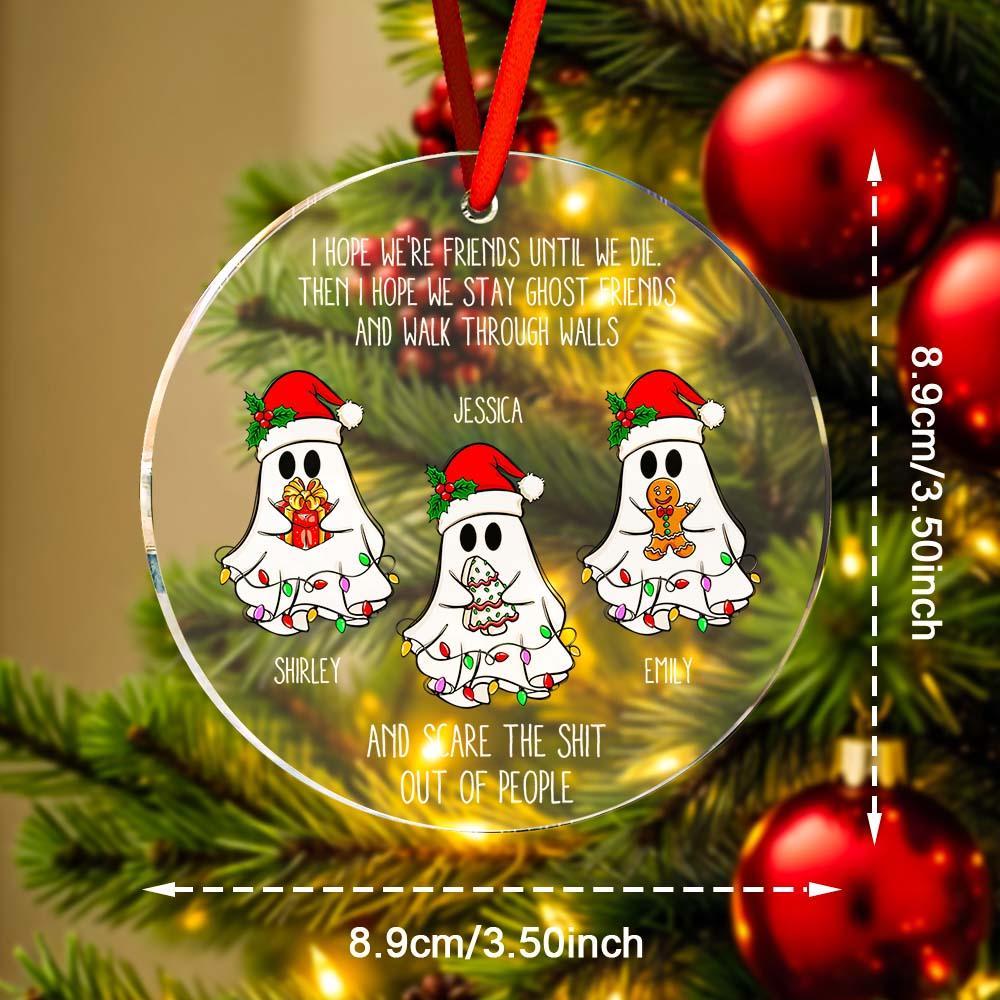 Ghost Friends Funny Christmas - Personalized Acrylic Ornament