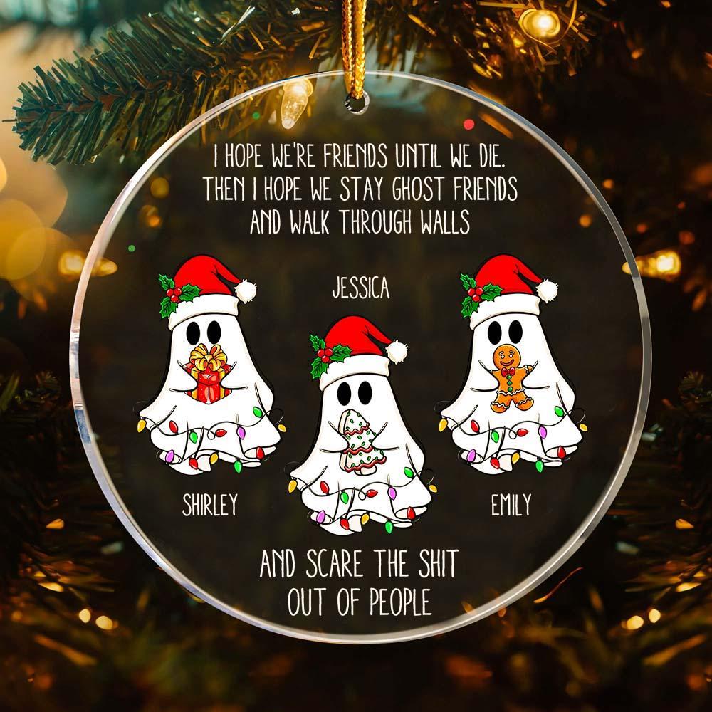 Ghost Friends Funny Christmas - Personalized Acrylic Ornament