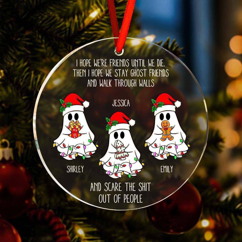 Ghost Friends Funny Christmas - Personalized Acrylic Ornament