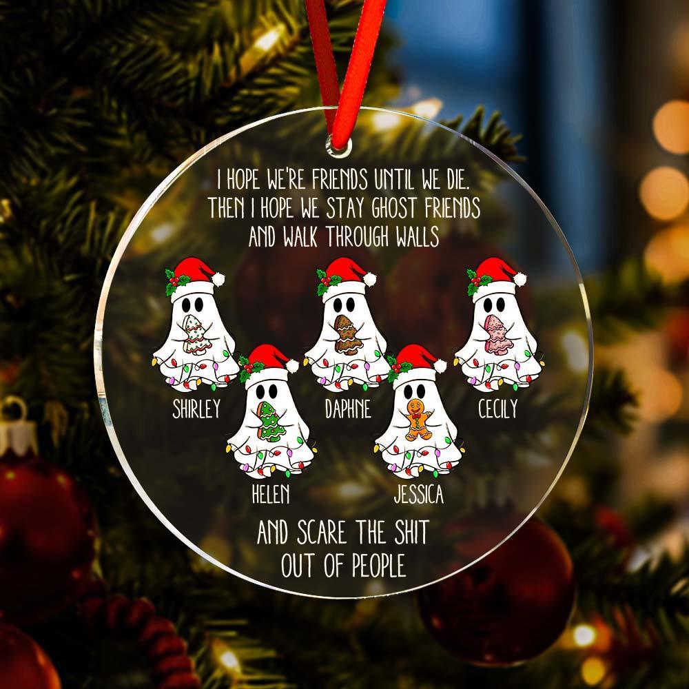 Ghost Friends Funny Christmas - Personalized Acrylic Ornament
