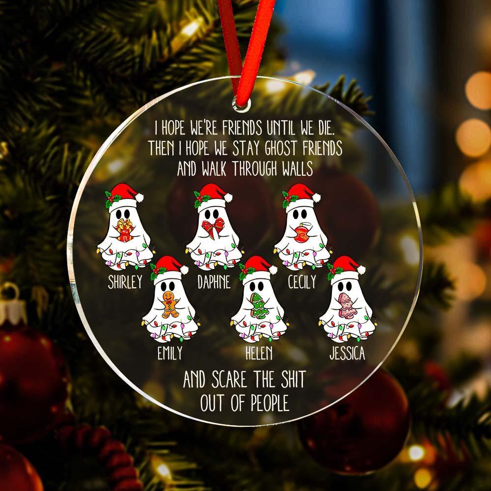 Ghost Friends Funny Christmas - Personalized Acrylic Ornament