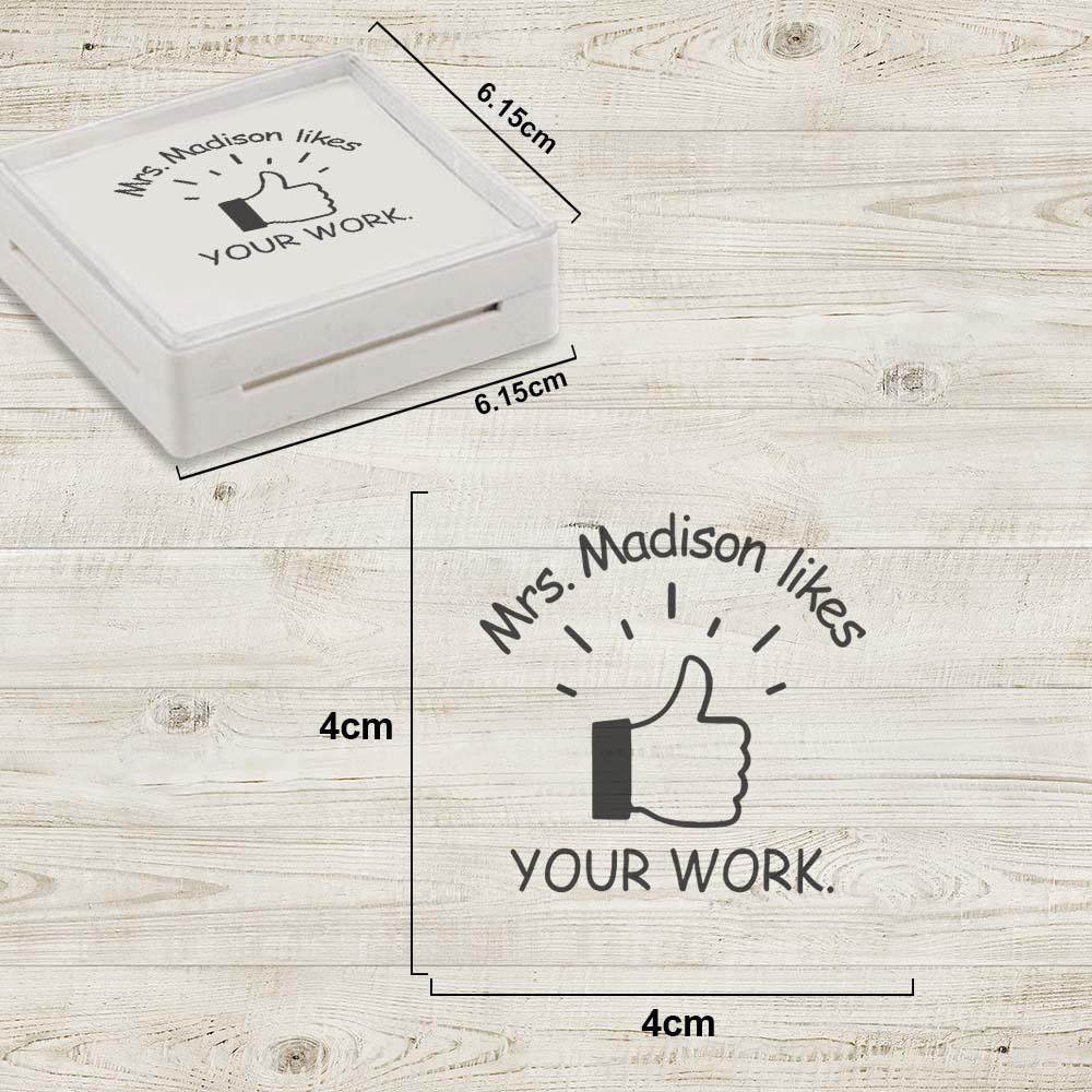 Personalized Teacher Stamp for Grading Custom Teacher Stamps Self Inking Stamp School Stamp Custom classroom Stamp Teacher Stamper Round