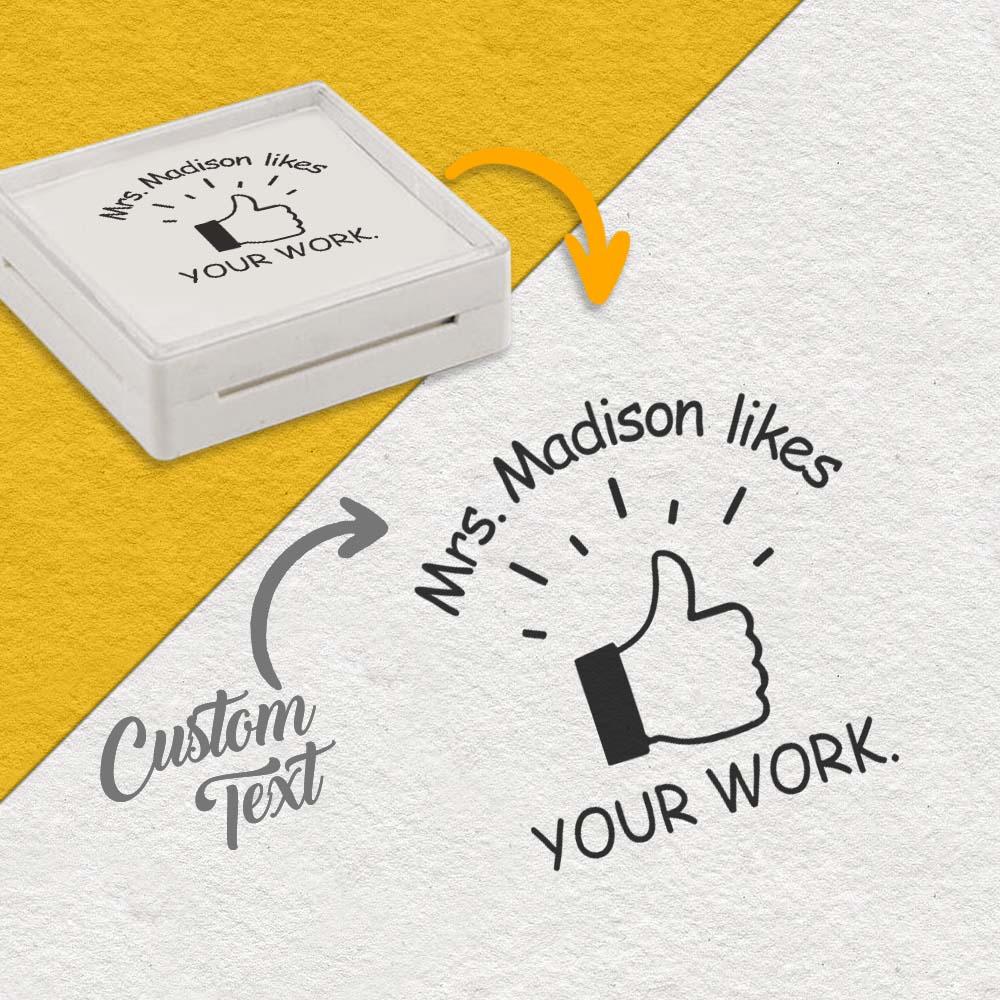 Personalized Back To School Teacher Stamp for Grading Custom Teacher Stamps Self nking Stamp    Stamp Custom classroom Stamp Teacher Stamper Round