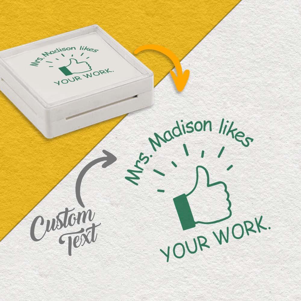 Personalized Teacher Stamp for Grading Custom Teacher Stamps Self Inking Stamp School Stamp Custom classroom Stamp Teacher Stamper Round