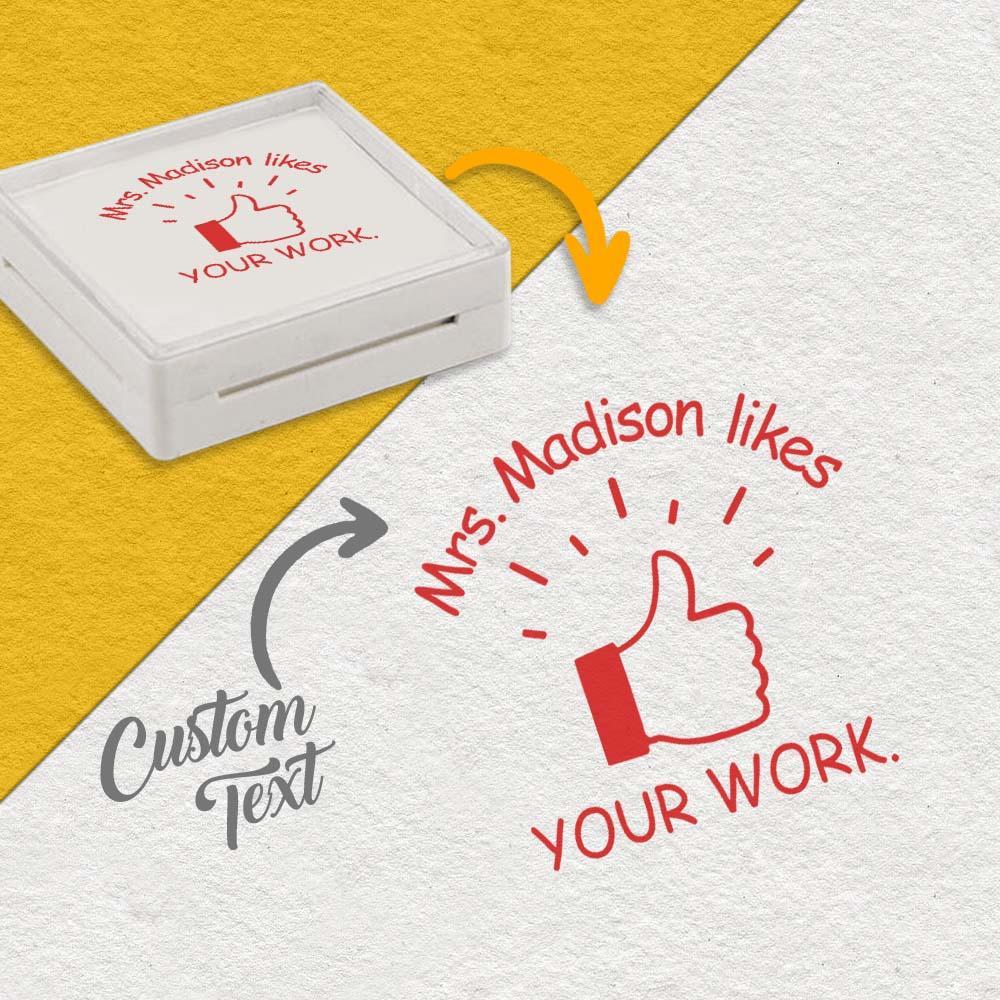 Personalized Teacher Stamp for Grading Custom Teacher Stamps Self Inking Stamp School Stamp Custom classroom Stamp Teacher Stamper Round