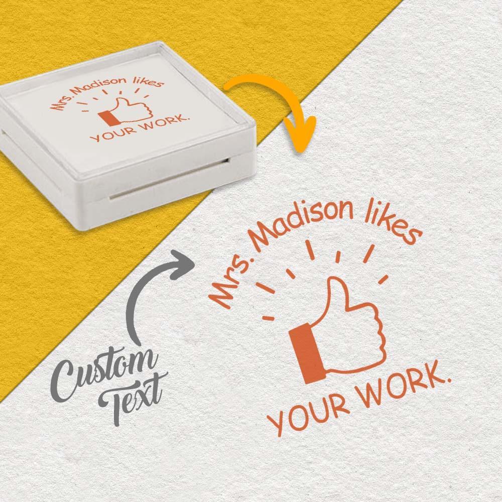 Personalized Teacher Stamp for Grading Custom Teacher Stamps Self Inking Stamp School Stamp Custom classroom Stamp Teacher Stamper Round