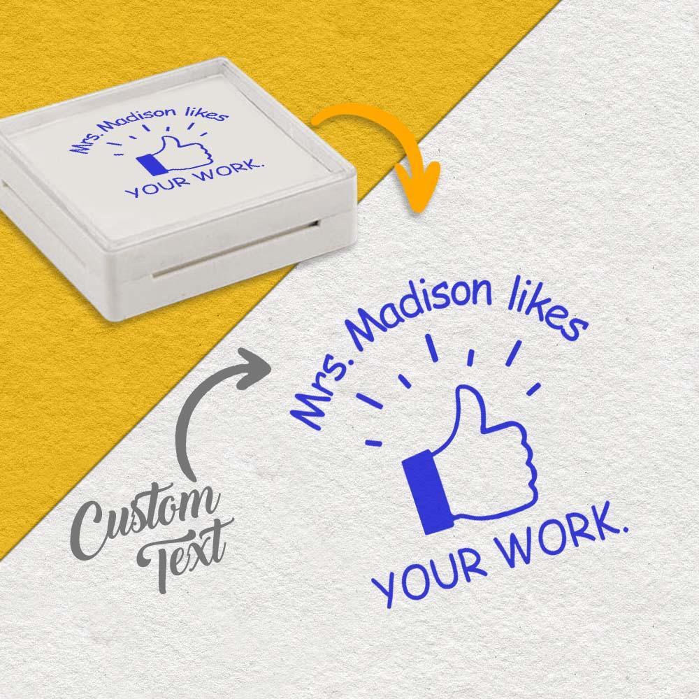 Personalized Teacher Stamp for Grading Custom Teacher Stamps Self Inking Stamp School Stamp Custom classroom Stamp Teacher Stamper Round