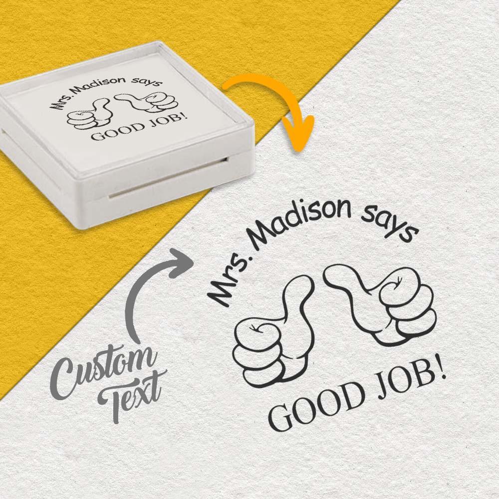 Personalized Teacher Stamp for Grading Custom Teacher Stamps Self Inking Stamp School Stamp Custom classroom Stamp Teacher Stamper Round