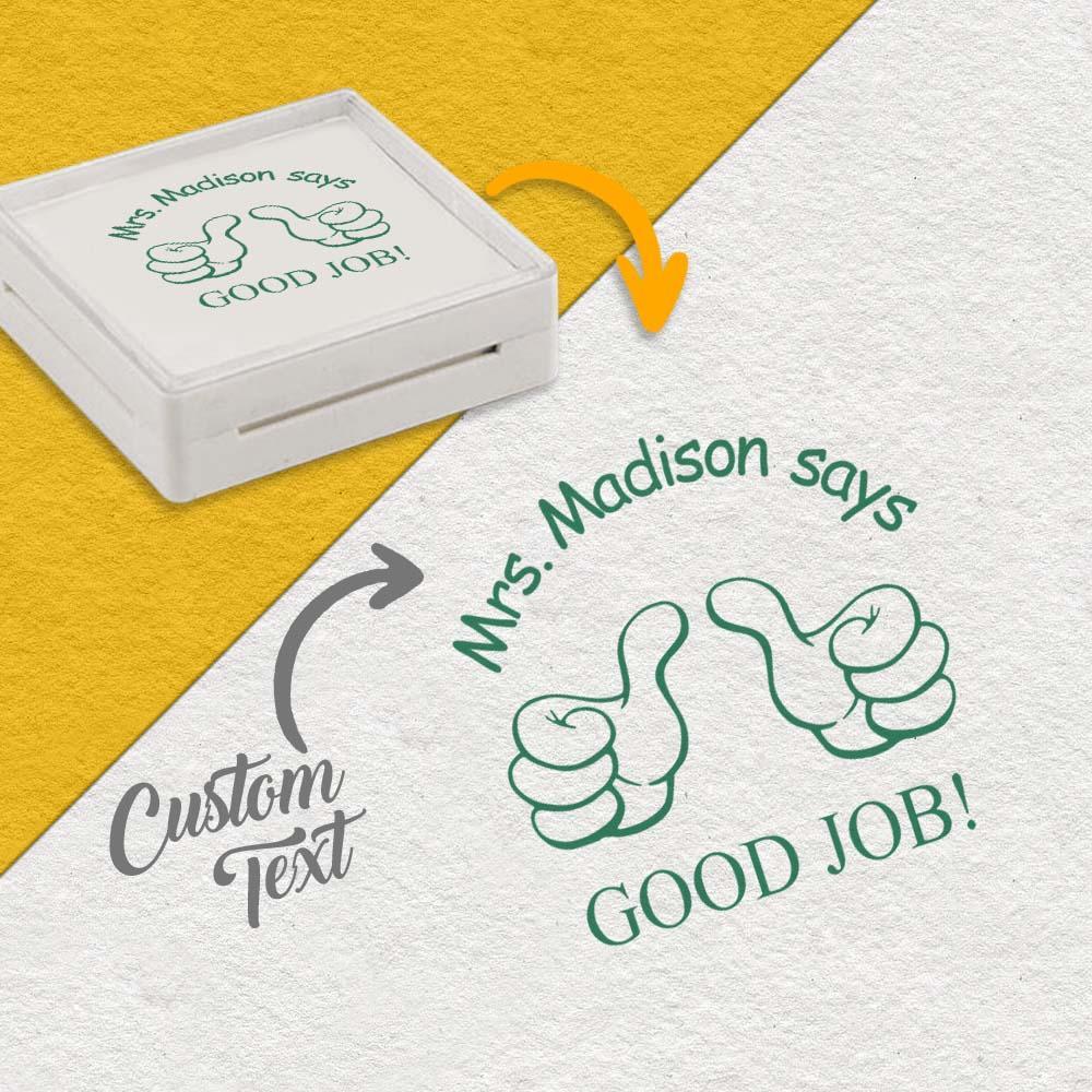 Personalized Teacher Stamp for Grading Custom Teacher Stamps Self Inking Stamp School Stamp Custom classroom Stamp Teacher Stamper Round