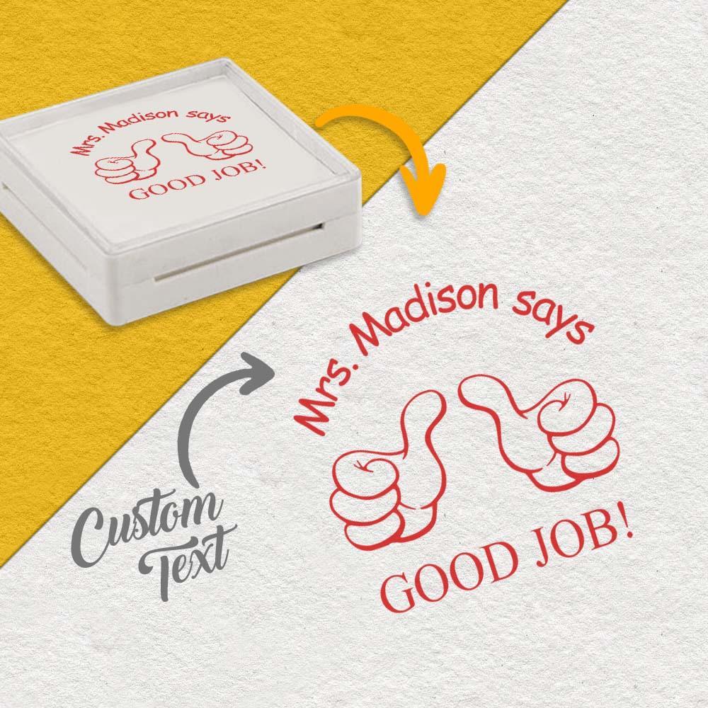 Personalized Teacher Stamp for Grading Custom Teacher Stamps Self Inking Stamp School Stamp Custom classroom Stamp Teacher Stamper Round