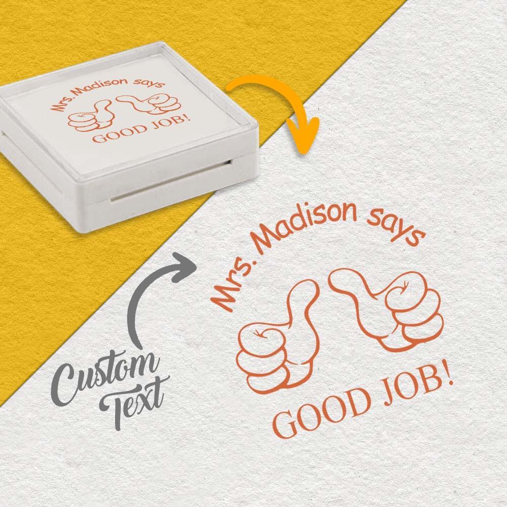 Personalized Teacher Stamp for Grading Custom Teacher Stamps Self Inking Stamp School Stamp Custom classroom Stamp Teacher Stamper Round