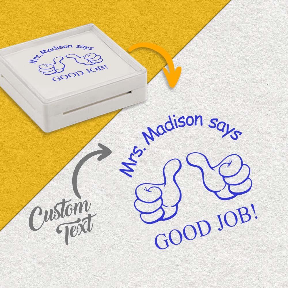Personalized Teacher Stamp for Grading Custom Teacher Stamps Self Inking Stamp School Stamp Custom classroom Stamp Teacher Stamper Round