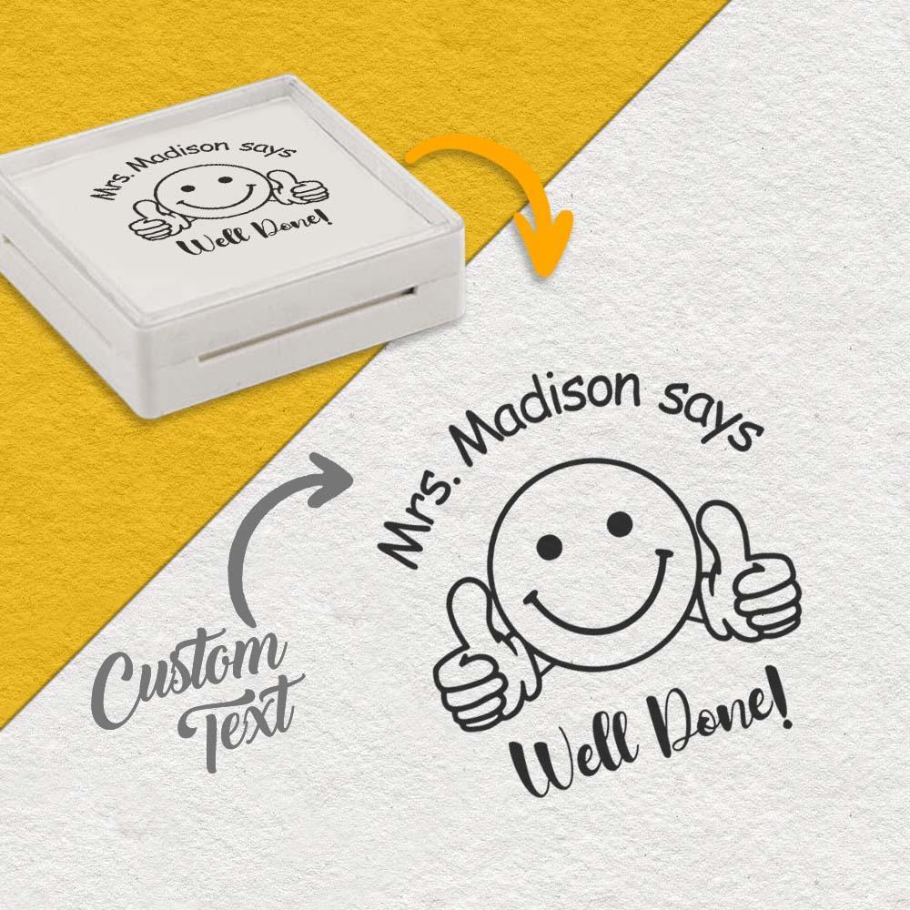 Personalized Teacher Stamp for Grading Custom Teacher Stamps Self Inking Stamp School Stamp Custom classroom Stamp Teacher Stamper Round