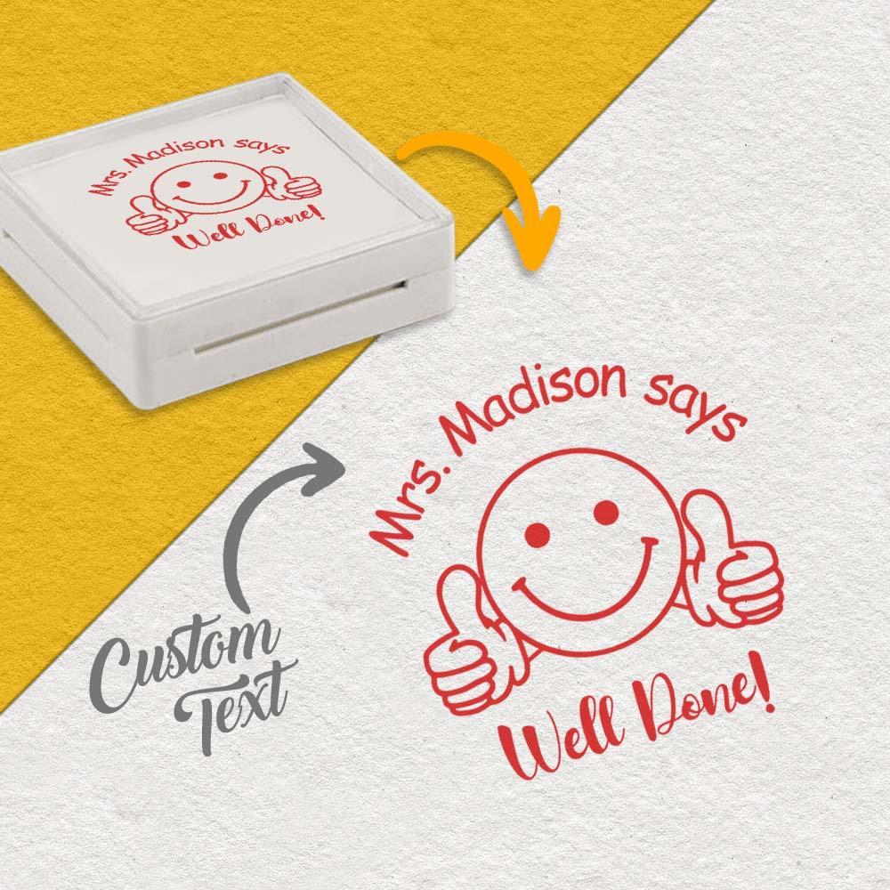Personalized Teacher Stamp for Grading Custom Teacher Stamps Self Inking Stamp School Stamp Custom classroom Stamp Teacher Stamper Round