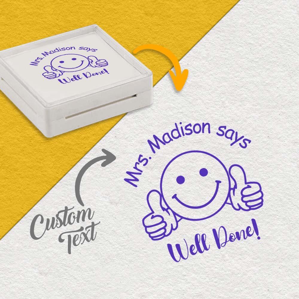 Personalized Teacher Stamp for Grading Custom Teacher Stamps Self Inking Stamp School Stamp Custom classroom Stamp Teacher Stamper Round