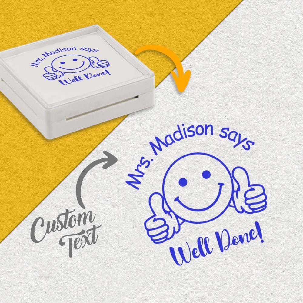Personalized Teacher Stamp for Grading Custom Teacher Stamps Self Inking Stamp School Stamp Custom classroom Stamp Teacher Stamper Round