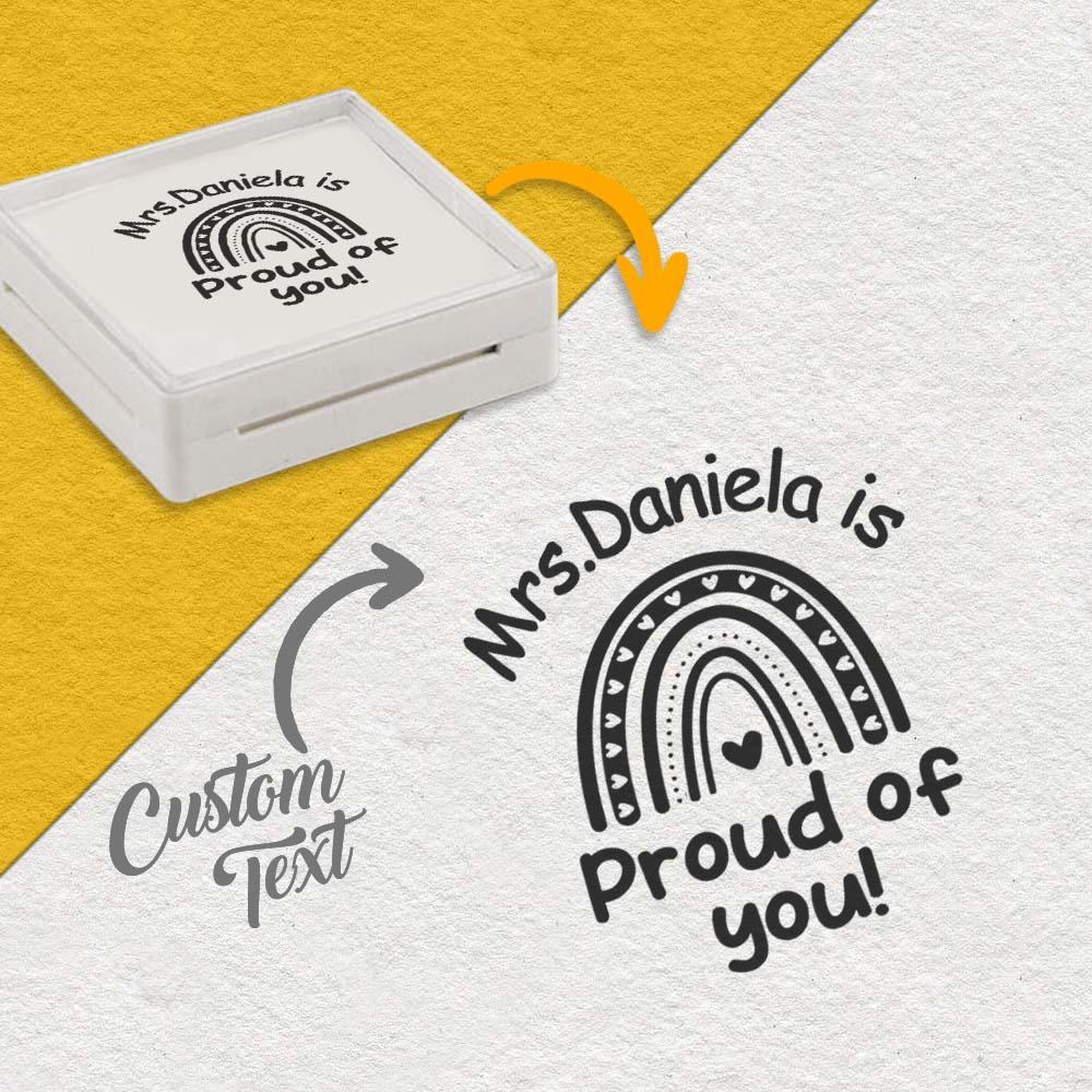 Personalized Teacher Stamp for Grading Custom Teacher Stamps Self Inking Stamp School Stamp Custom classroom Stamp Teacher Stamper Round