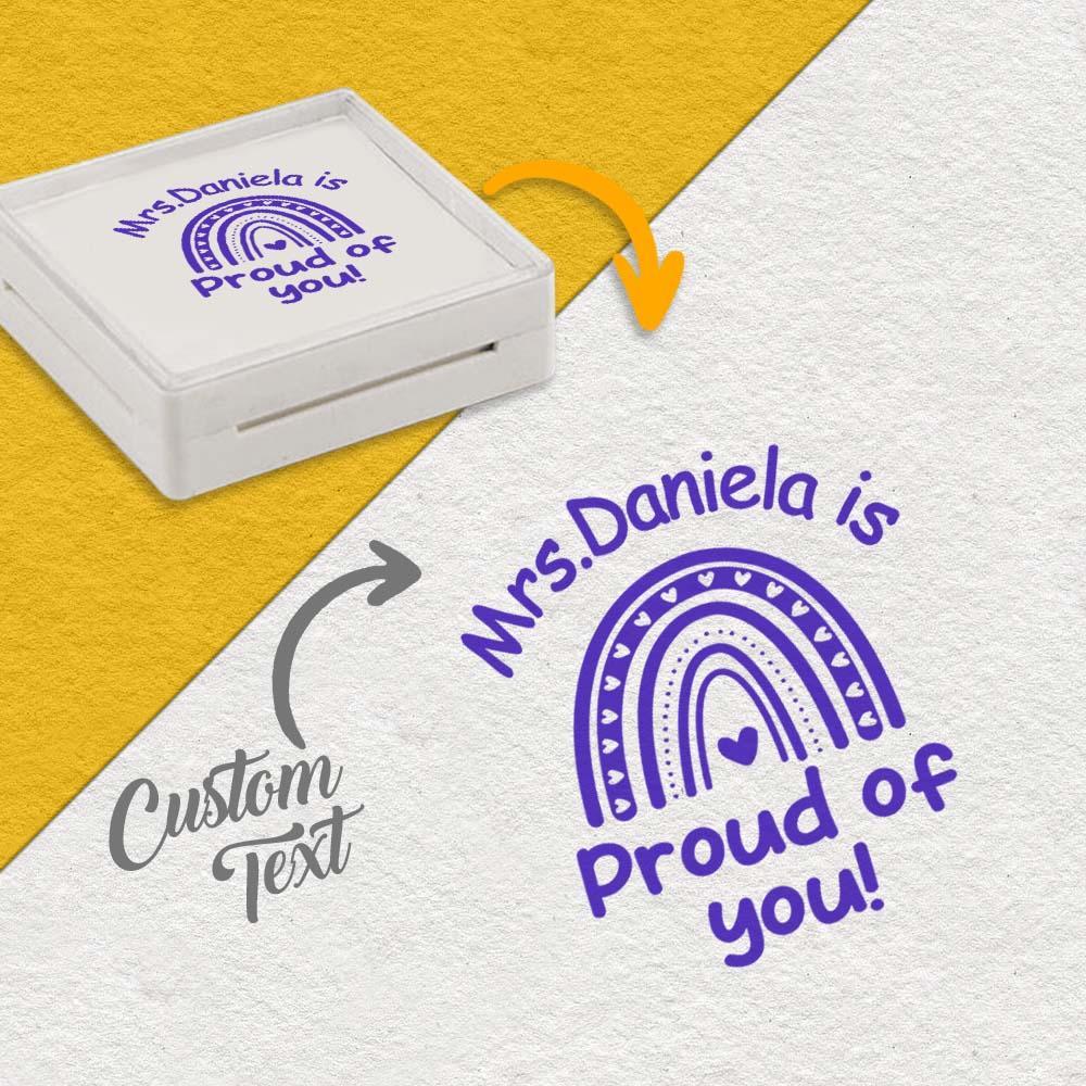 Personalized Teacher Stamp for Grading Custom Teacher Stamps Self Inking Stamp School Stamp Custom classroom Stamp Teacher Stamper Round