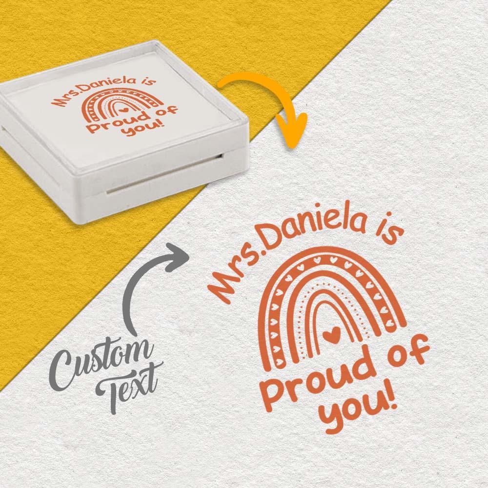 Personalized Teacher Stamp for Grading Custom Teacher Stamps Self Inking Stamp School Stamp Custom classroom Stamp Teacher Stamper Round