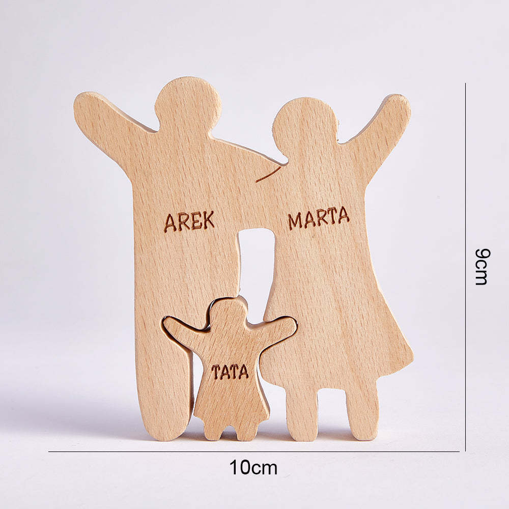Personalized Wooden Family Puzzle Decor Custom Name Gifts for any Occasion - NameNecklace - myphotowallet