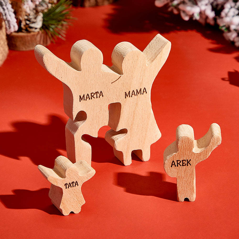 Personalized Wooden Family Puzzle Decor Custom Name Gifts for any Occasion - NameNecklace - myphotowallet