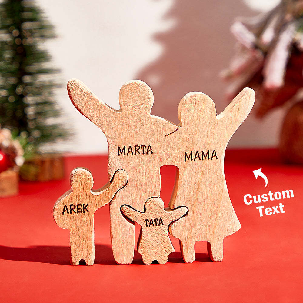 Personalized Wooden Family Puzzle Decor Custom Name Gifts for any Occasion - NameNecklace - myphotowallet