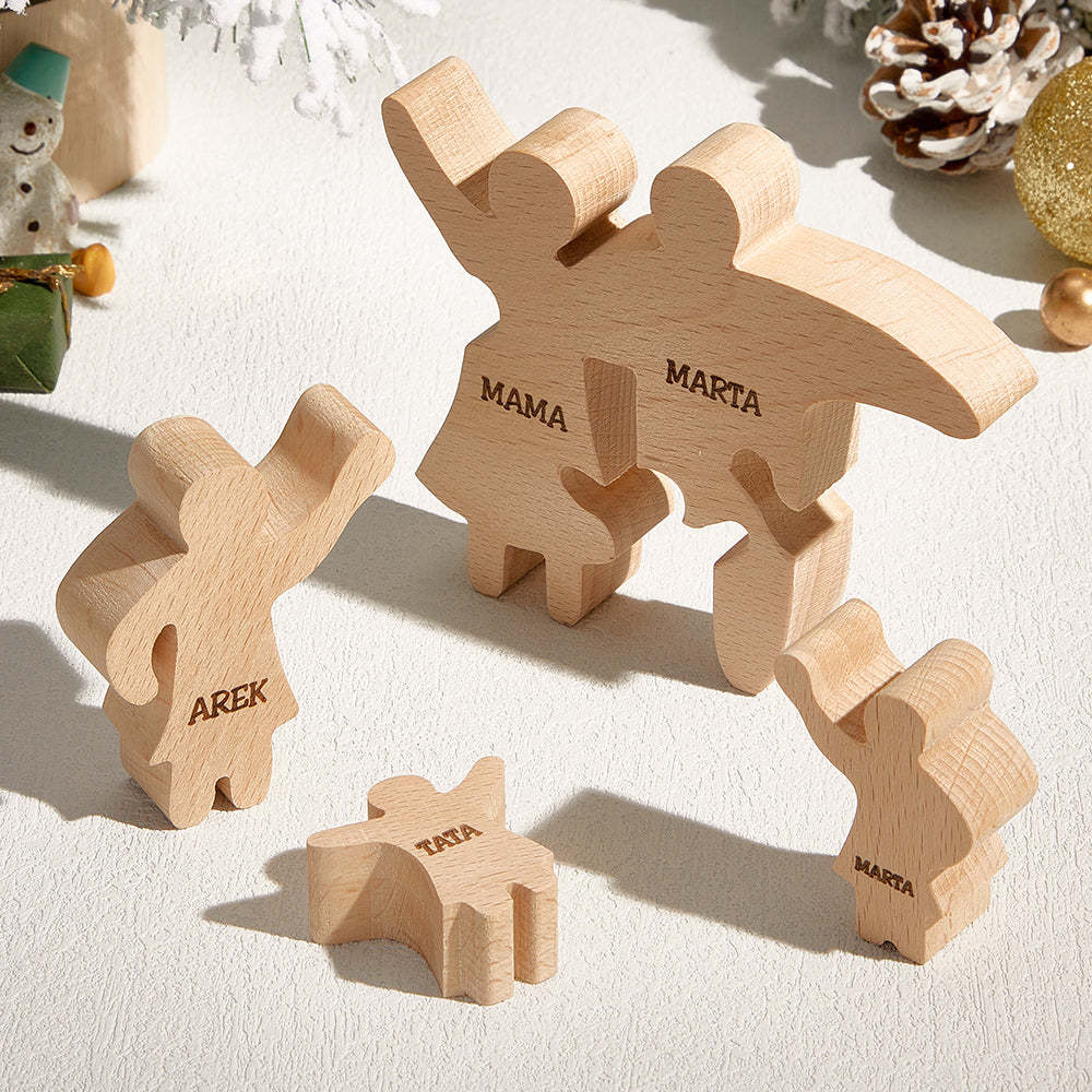 Personalized Wooden Family Puzzle Decor Custom Name Gifts for any Occasion - NameNecklace - myphotowallet