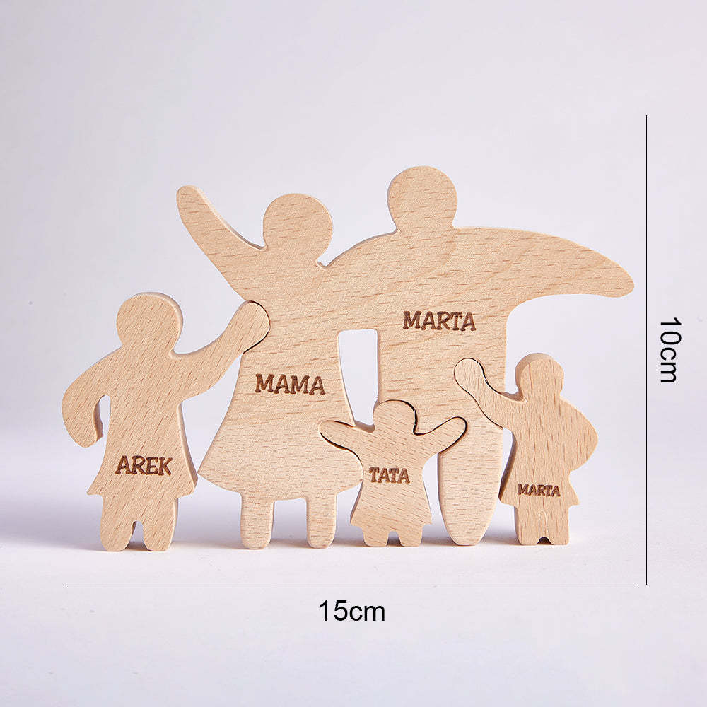 Personalized Wooden Family Puzzle Decor Custom Name Gifts for any Occasion - NameNecklace - myphotowallet