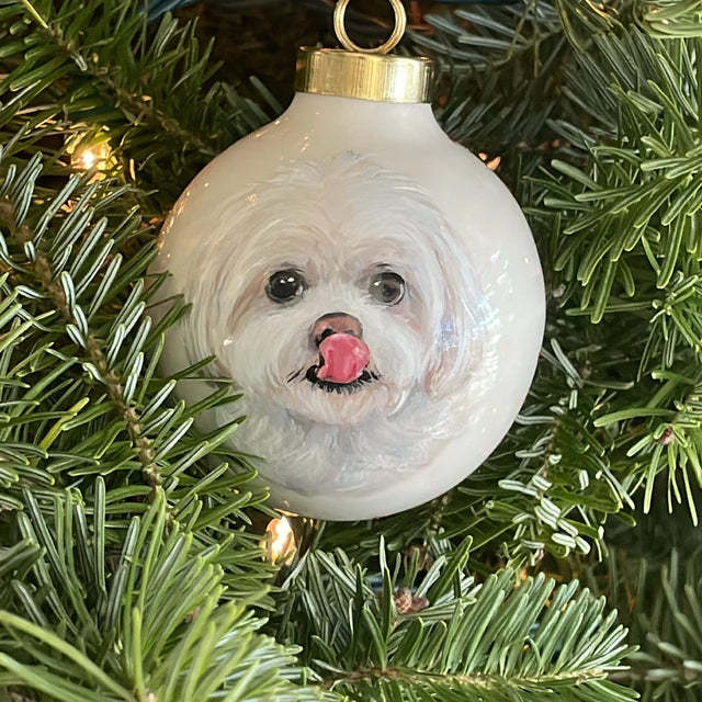 Personalized Pet Face Portrait Ornaments in Artfully Printed Hand-Painted Watercolor Style Custom Christmas Gift -