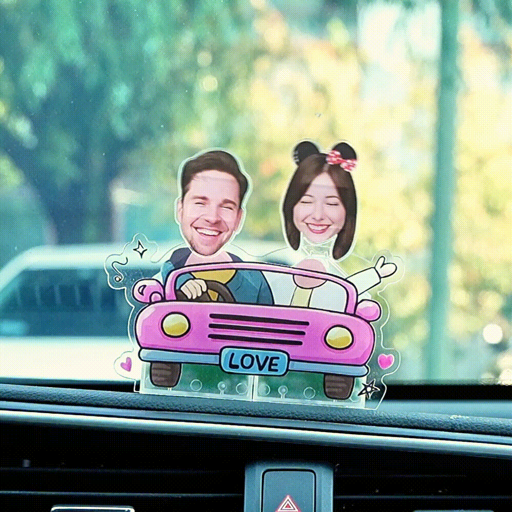 Car shaking ornaments customized solar car shake music photo acrylic car interior decoration