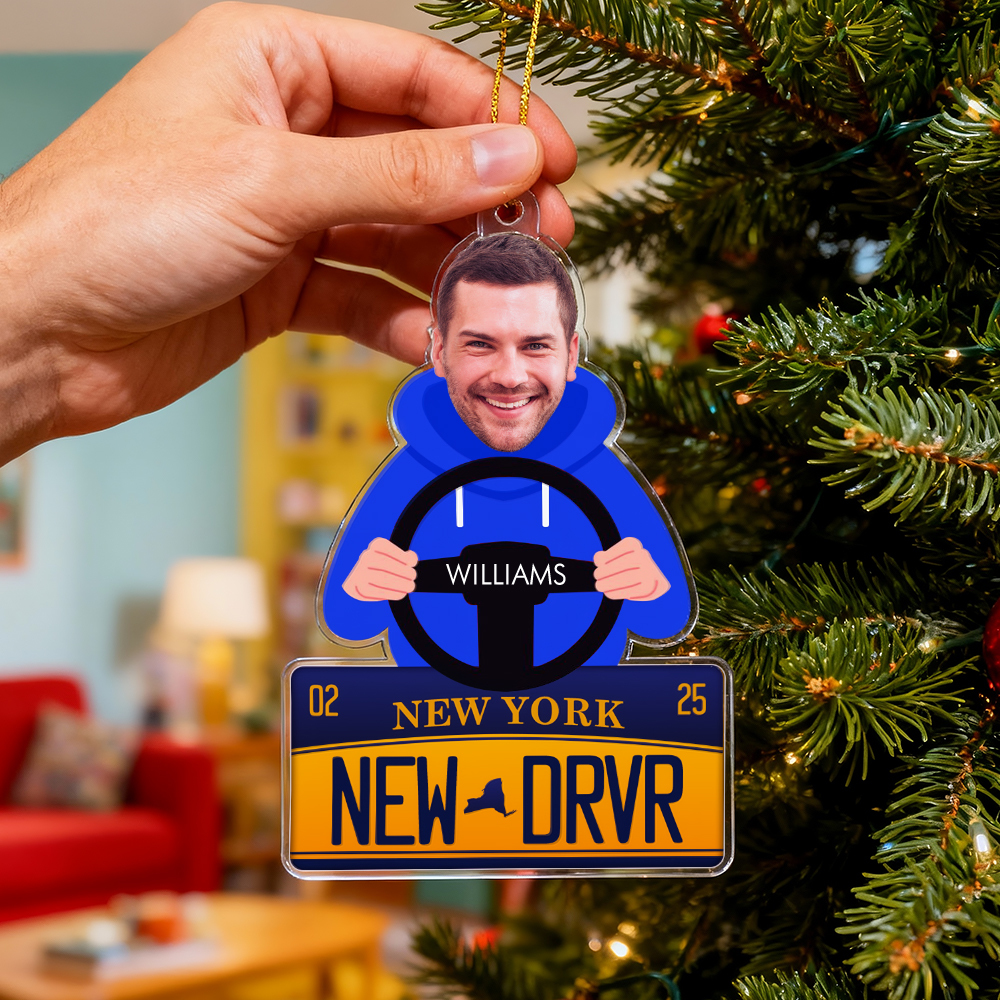 Custom Photo Car Ornament, Personalized Christmas Gift 2025, Couple Acrylic Air Freshener, Customizable Christmas Tree Decoration, Secret Santa Present