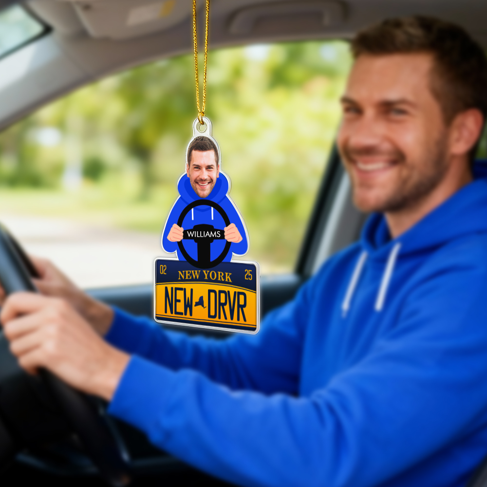 Custom Photo Car Ornament, Personalized Christmas Gift 2025, Couple Acrylic Air Freshener, Customizable Christmas Tree Decoration, Secret Santa Present