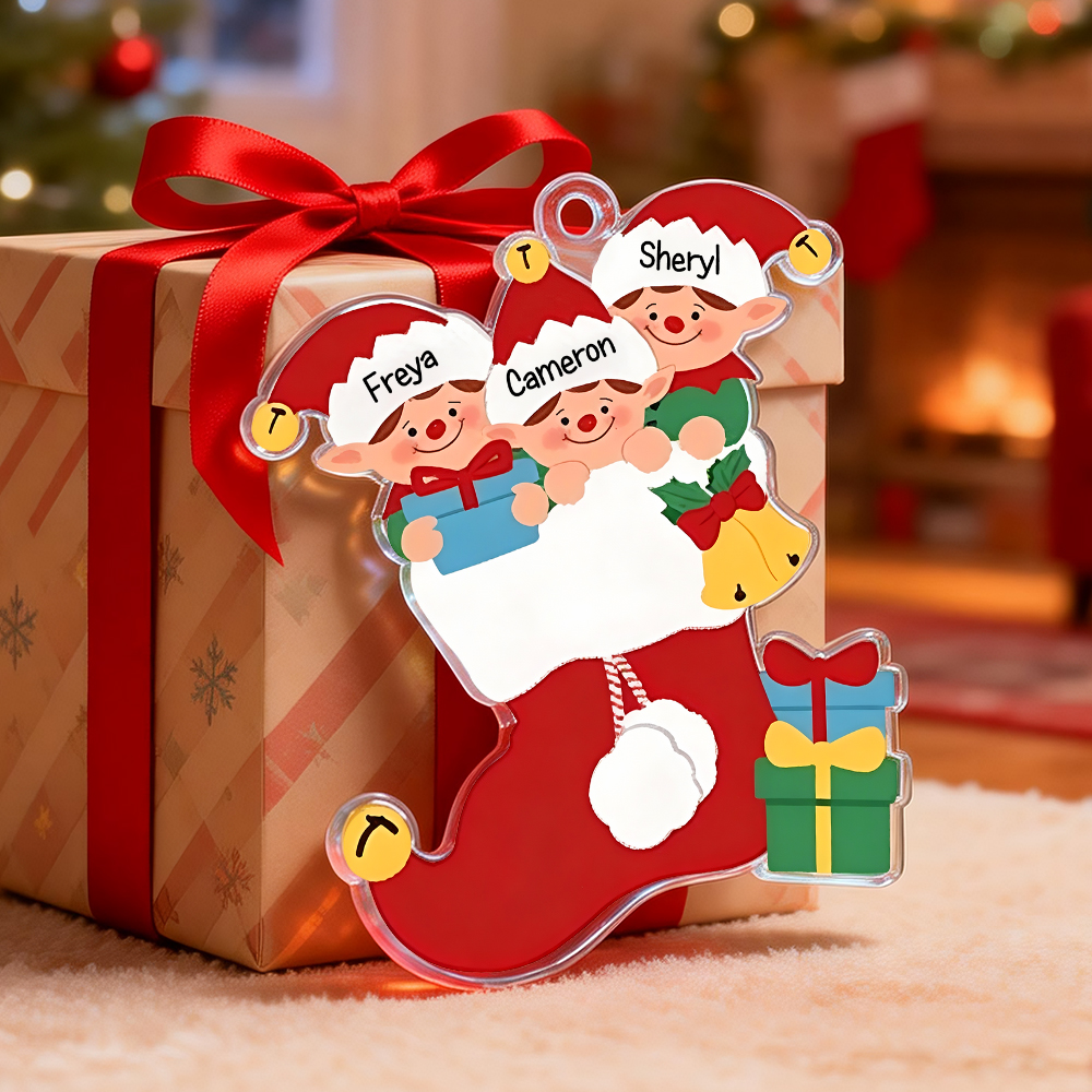 Personalized Christmas Ornaments With Name,Family Christmas Ornament,Keepsake,Family Christmas Gift