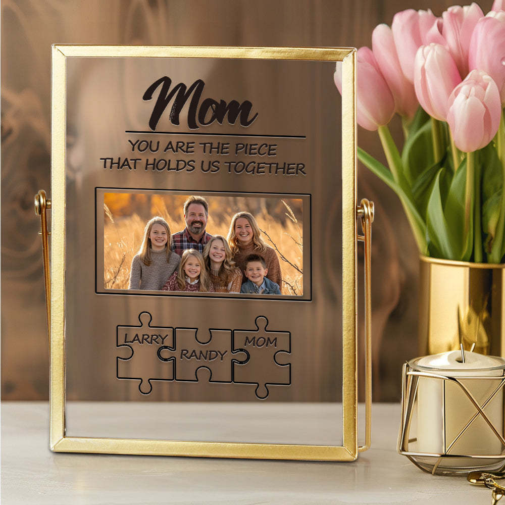 Custom Dad Puzzle Piece Sign Personalized Family Member Sign Gift Custom Name Puzzle Frame - photowatch