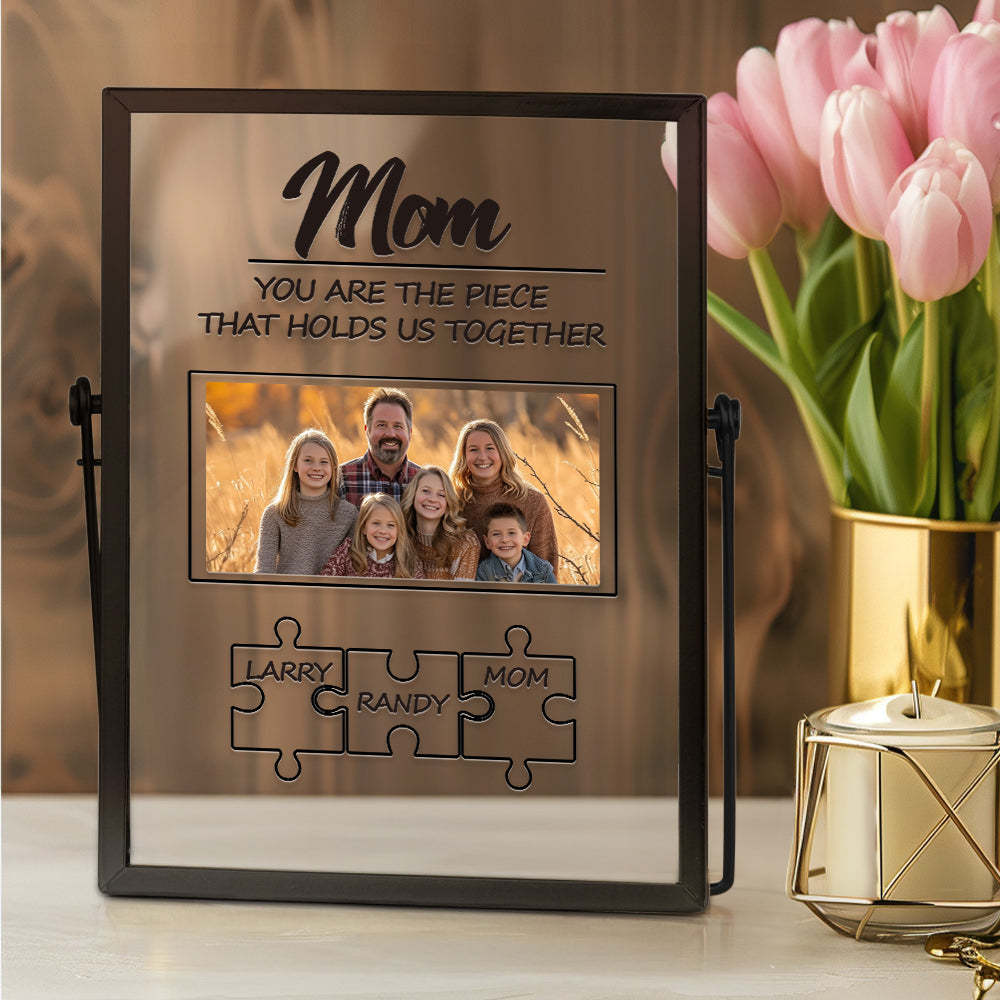 Custom Dad Puzzle Piece Sign Personalized Family Member Sign Gift Custom Name Puzzle Frame - photowatch