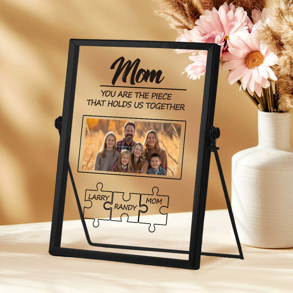 Custom Dad Puzzle Piece Sign Personalized Family Member Sign Gift Custom Name Puzzle Frame - photowatch