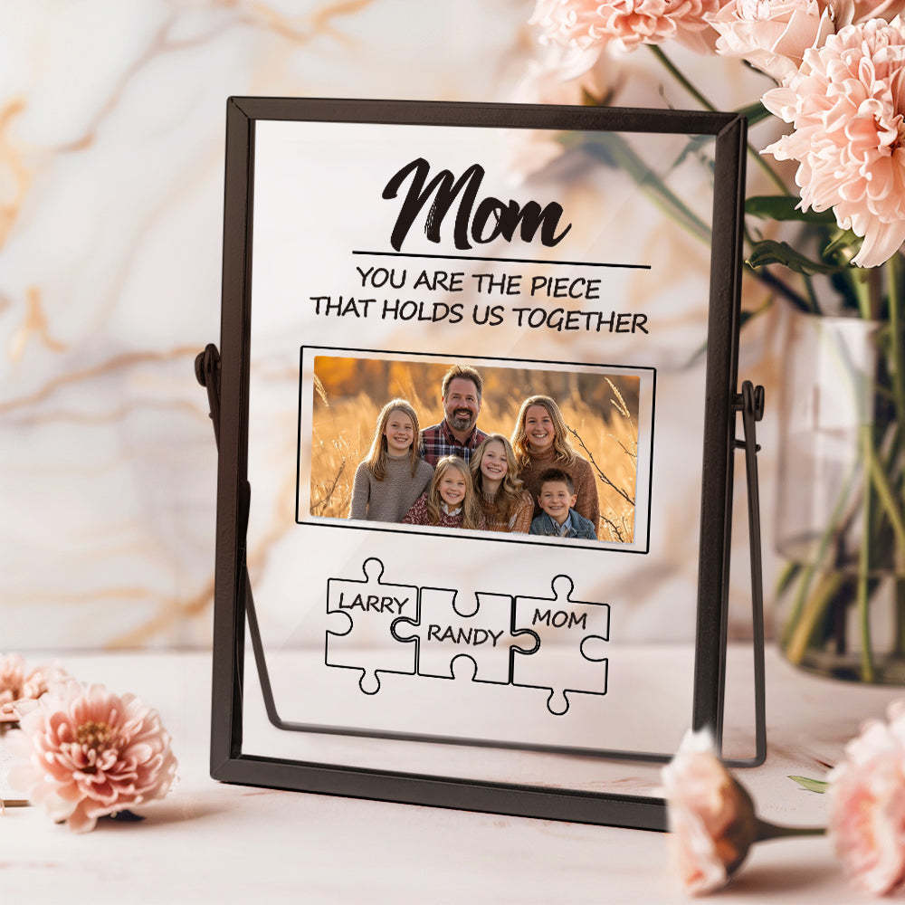 Custom Dad Puzzle Piece Sign Personalized Family Member Sign Gift Custom Name Puzzle Frame - photowatch