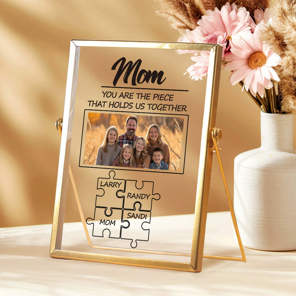 Custom Dad Puzzle Piece Sign Personalized Family Member Sign Gift Custom Name Puzzle Frame - photowatch