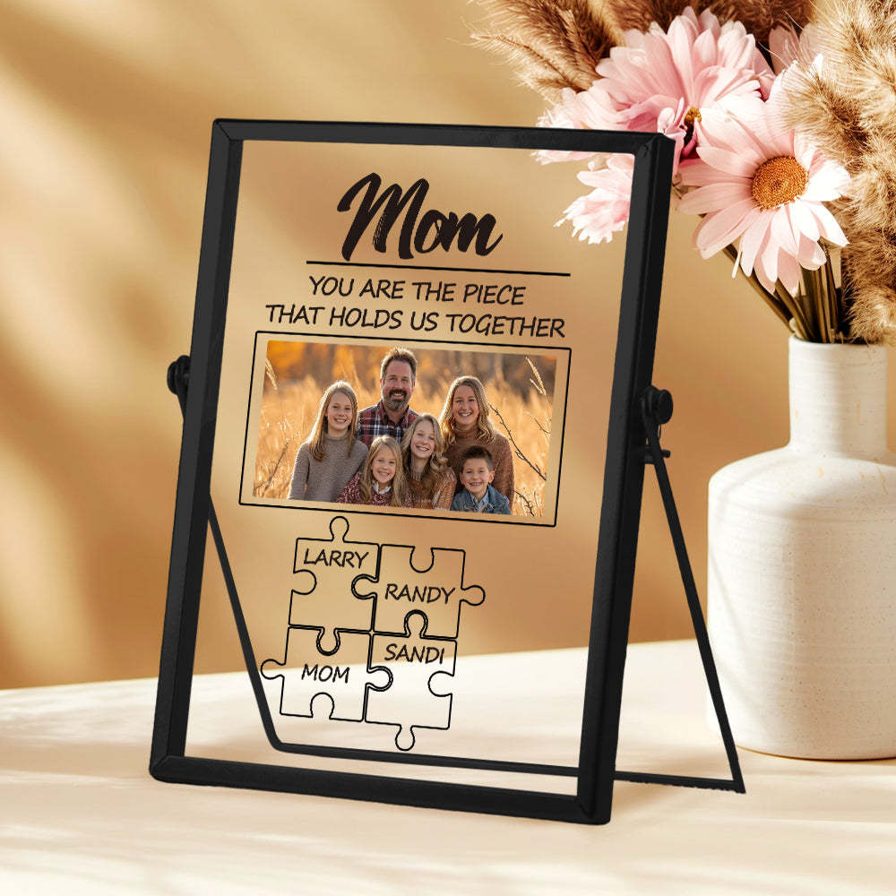 Custom Dad Puzzle Piece Sign Personalized Family Member Sign Gift Custom Name Puzzle Frame - photowatch