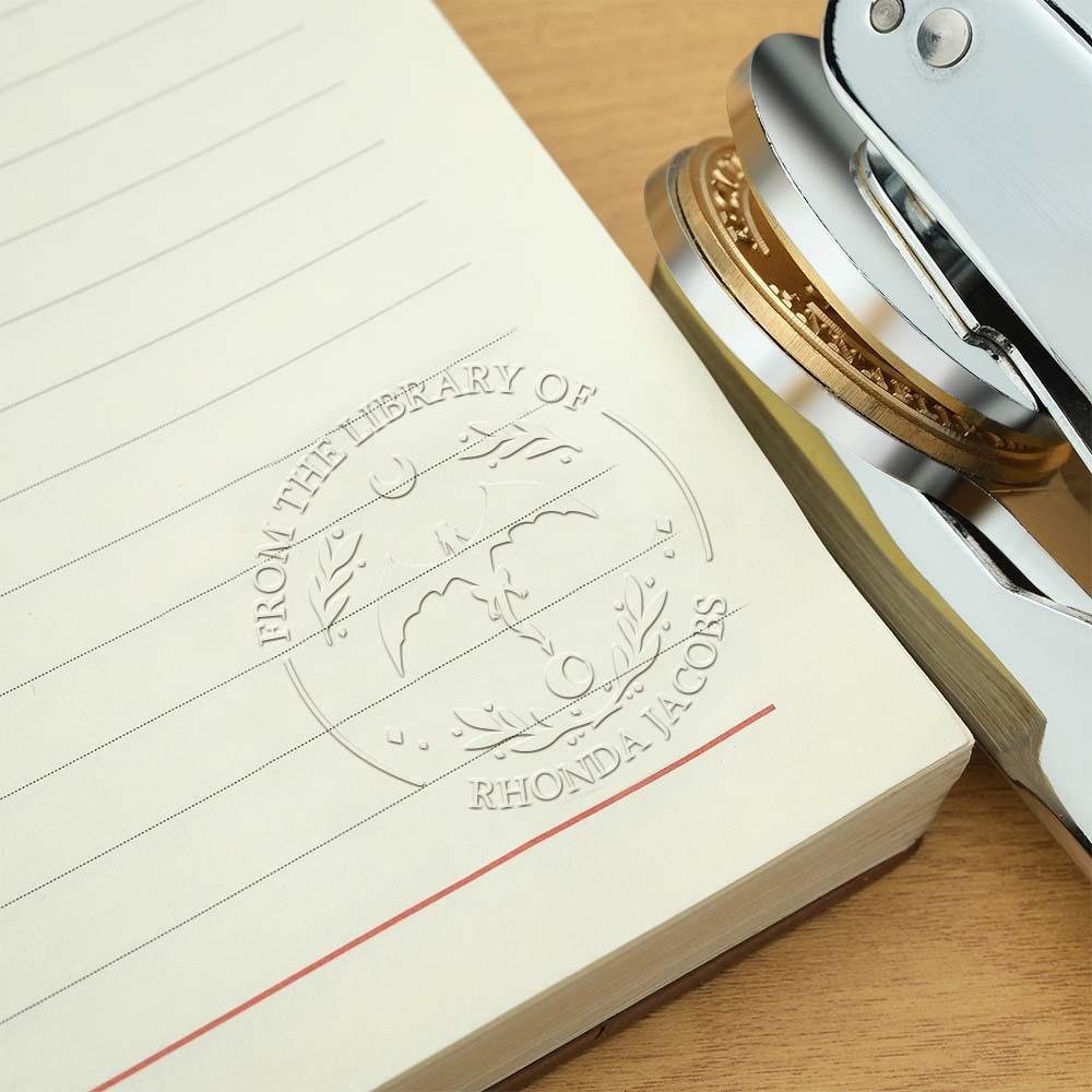 Personalized I'm Not A Bookworm I'm A Book Dragon Book Embosser Stamp From The Library of Dragon Gifts for Book Lover