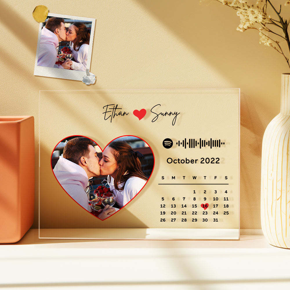 Custom Love Heart Spotify Plaque Spotify Code Song Decor Photo Decor Gift For Couples