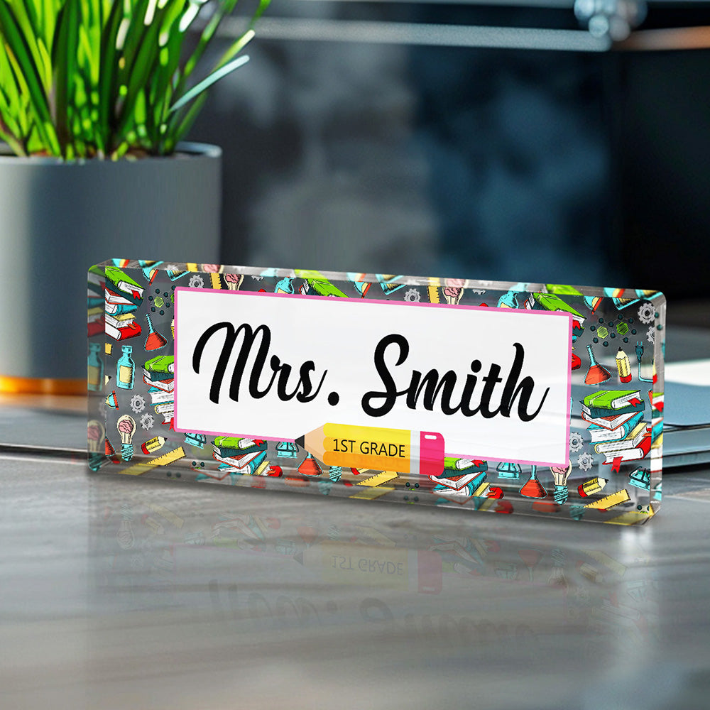 Personalized Back To School Teacher Desk Name Plate Teacher Gifts