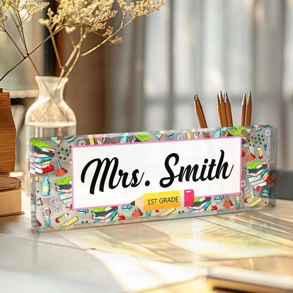 Personalized Teacher Desk Name Plate Teacher Gifts - Myphotowallet