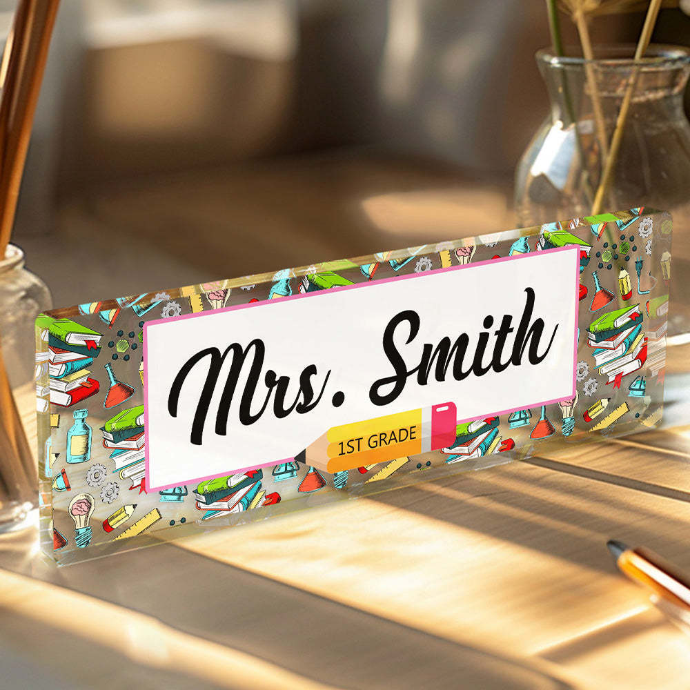 Personalized Teacher Desk Name Plate Teacher Gifts - Myphotowallet